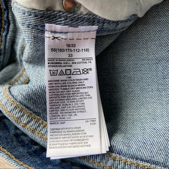 Gap Denim High Rise Distressed Button Fly Cut Off Shorts - Picture 11 of 11